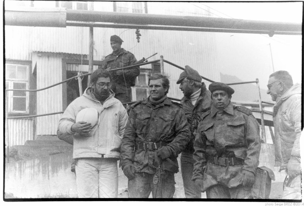 Official day of Falklands occupation by Argentine, March 25, 1982, Alfredo Astiz, Leith harbour photographed by Serge Briez, ©2014 Cap médiations