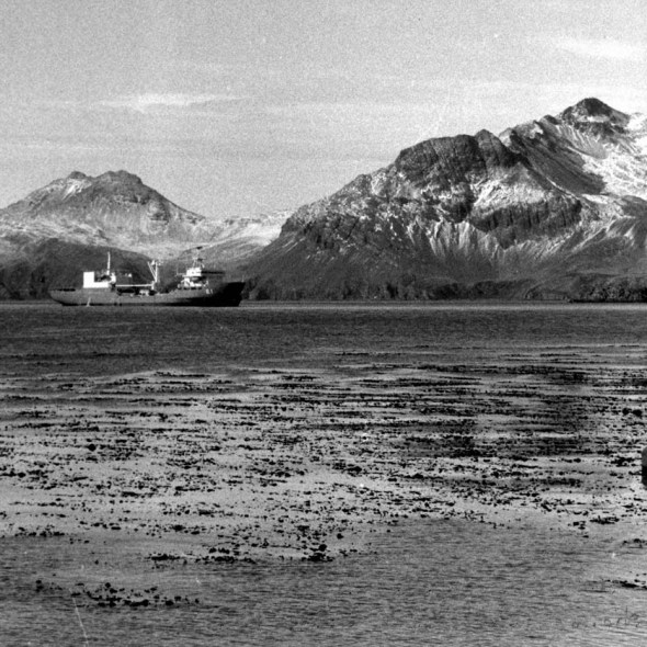 ARA, bahia paraiso, polar Transport, on South Georgia, 1982, photographed by Serge Briez, ©2014 Cap médiations