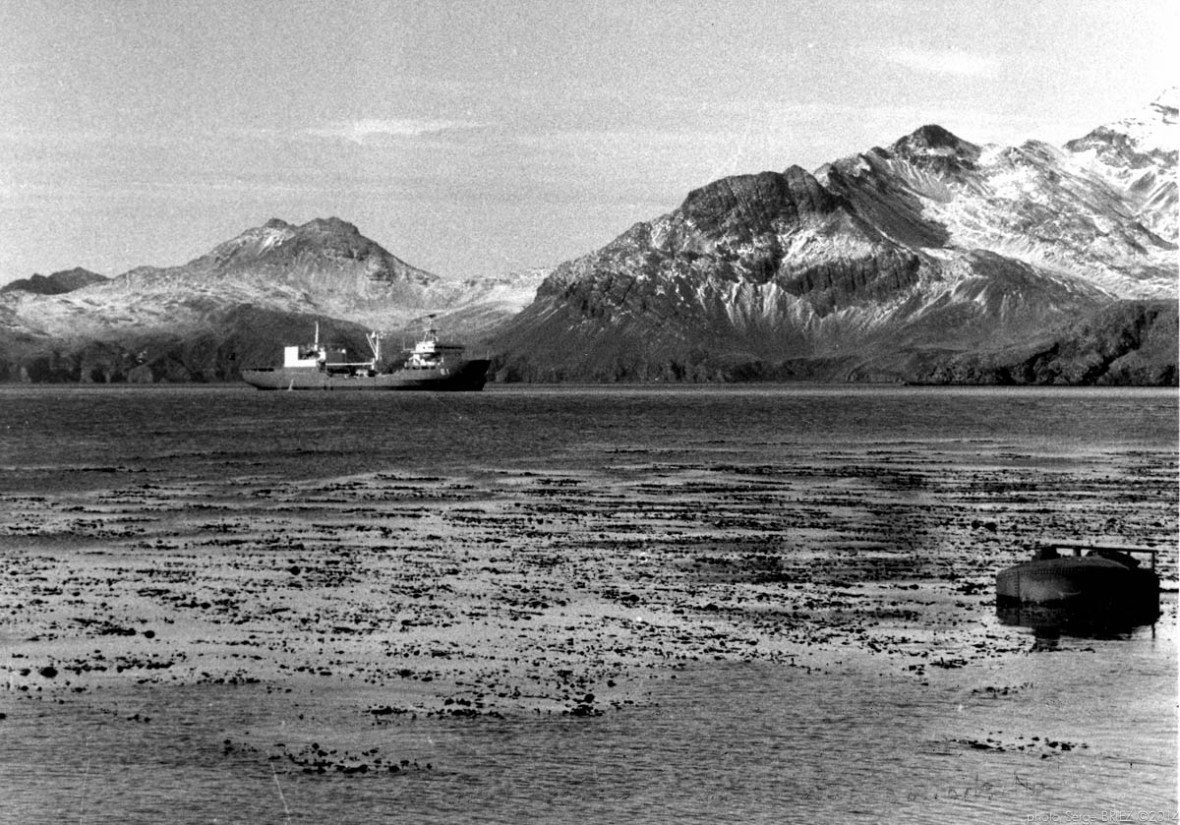 ARA, bahia paraiso, polar Transport, on South Georgia, 1982, photographed by Serge Briez, ©2014 Cap médiations