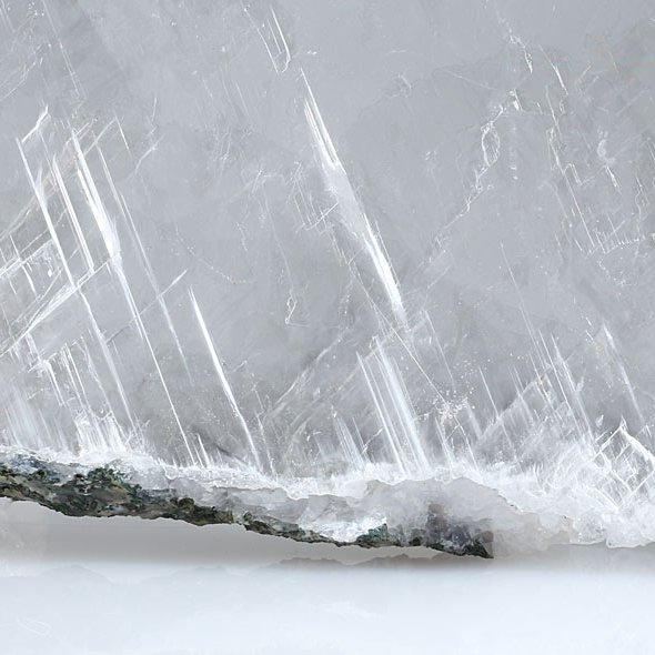 Selenite gemstone photographed by Serge Briez