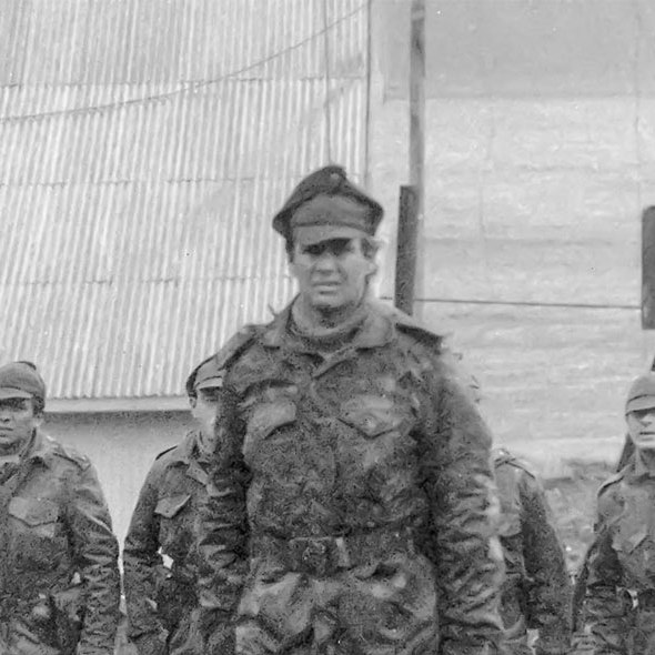 Falklands, Alfredo Astiz at the head of the Argentine army photographed by Serge Briez, ©2014 Cap médiations