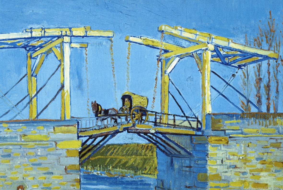 Langlois bridge with washerwomen, 1888, Van gogh’s painting photographed by Serge Briez, ©2014 Cap médiations