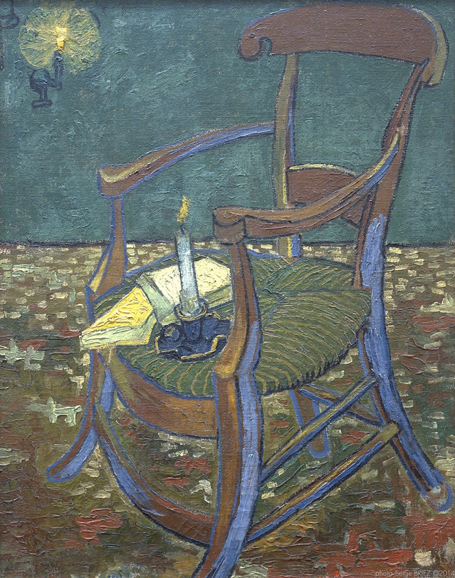 Vincent's chair, la chaise de Vincent, 1888, Van gogh’s painting photographed by Serge Briez, ©2014 Cap médiations