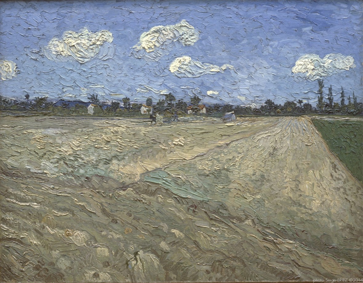 Plowed fields, champs labourés, 1889, Van gogh’s painting photographed by Serge Briez, ©2014 Cap médiations