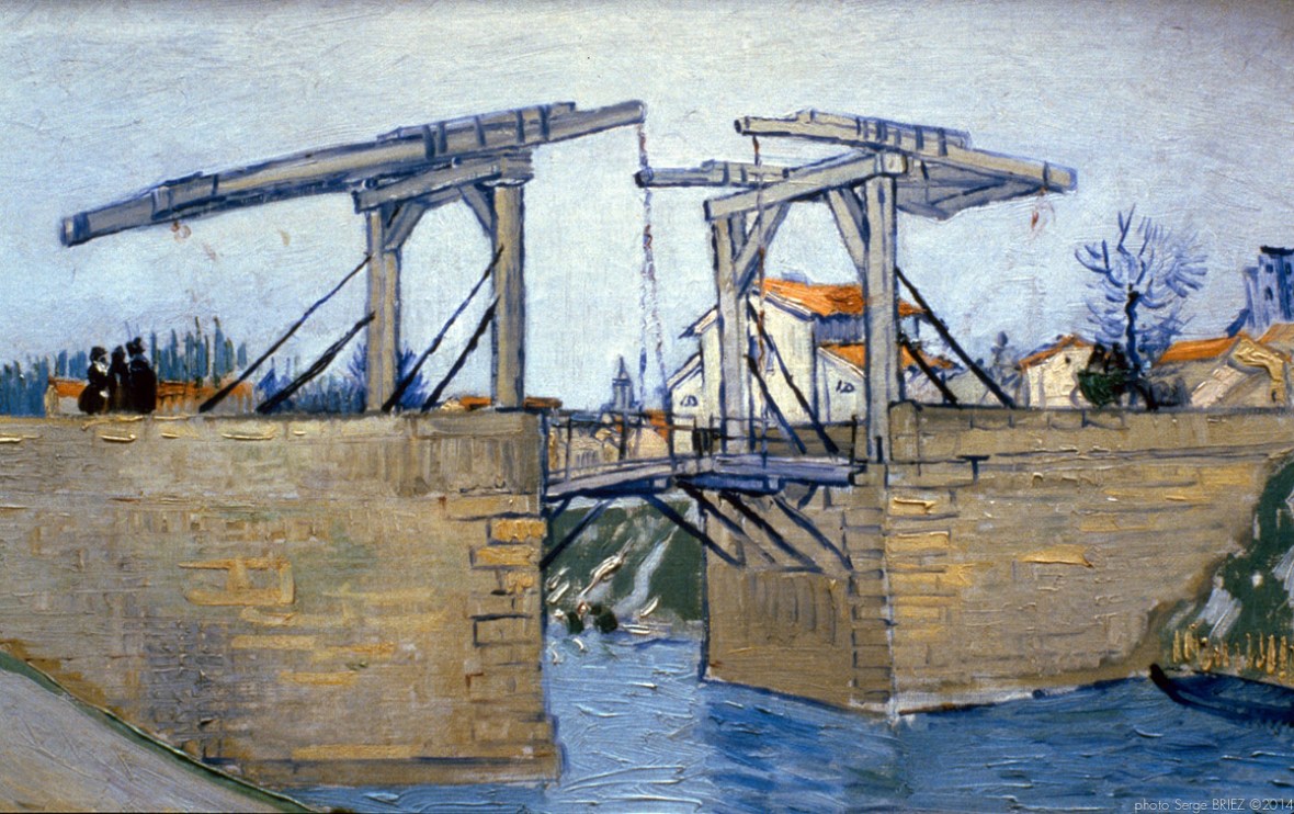 The Langlois Bridge at Arles, 1888, Van gogh’s painting photographed by Serge Briez, ©2014 Cap médiations
