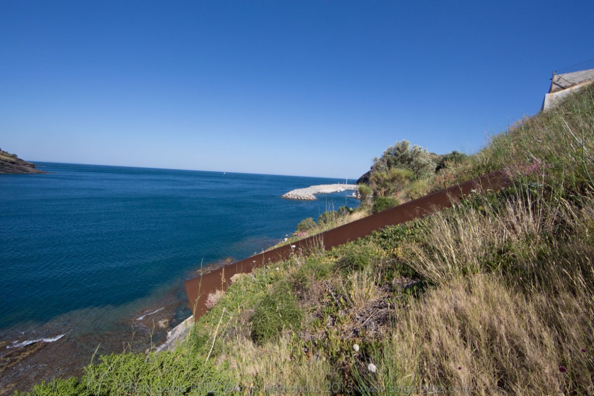 PASSAGES, Dani Karavan en hommage à Walter Benjamin - photo Serge Briez ®capmediations.2015 reproduction iinterdite